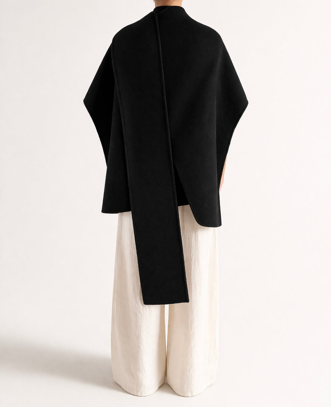 Wool Cape Top with Scarf