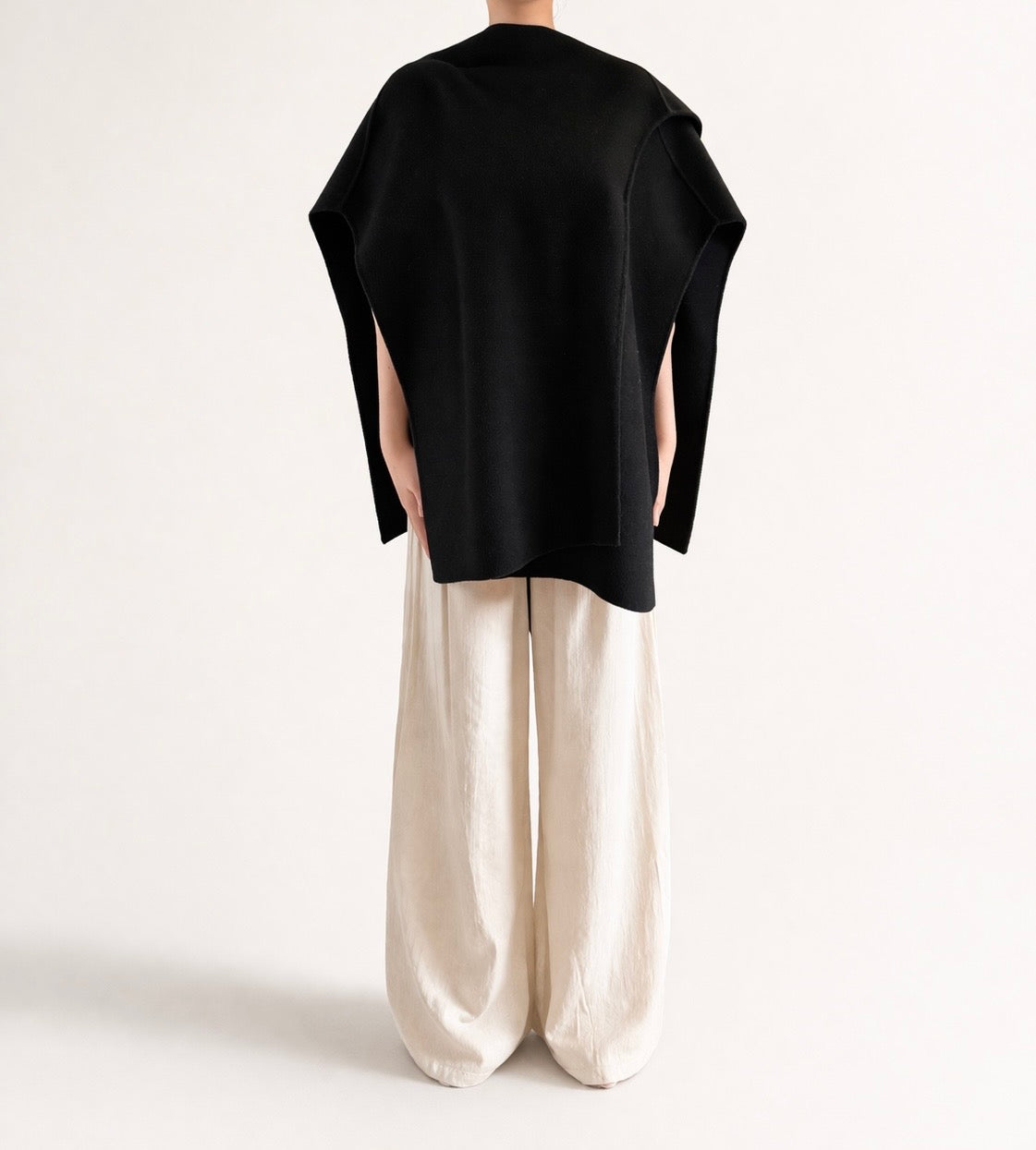Wool Cape Top with Scarf