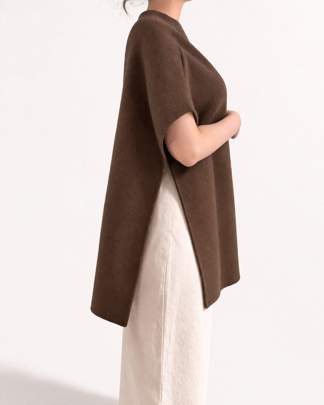 Wool Cape Top with Scarf