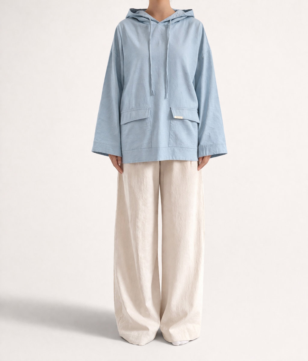 Relaxed Hoodie Blouse