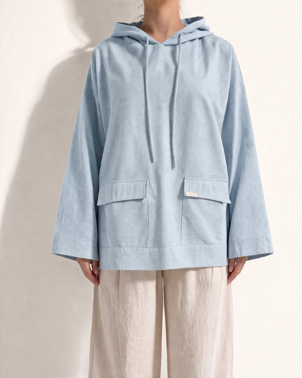 Relaxed Hoodie Blouse